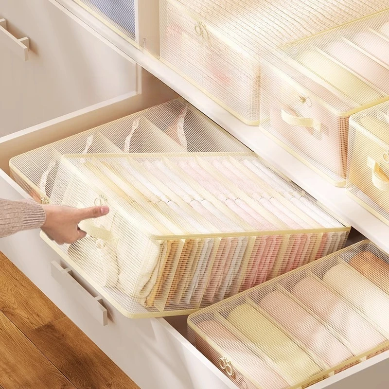Storage Bag Household Wardrobe Seasonal Sorting Storage Bag Handheld Clothes Mesh Storage Bag