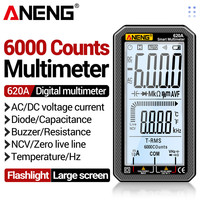 ANENG 620A 6000 Counts True RMS Smart Multimeter Auto-Ranging AC/DC Voltage Current Capacitance Temp Resistance Tester