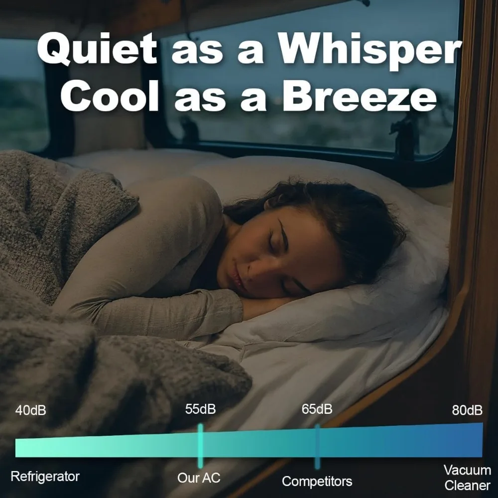 Aire acondicionado RV 15K con conductos o sin conductos, silenciosos, CA 110-120V, bomba de calor y refrigeración, fácil instalación