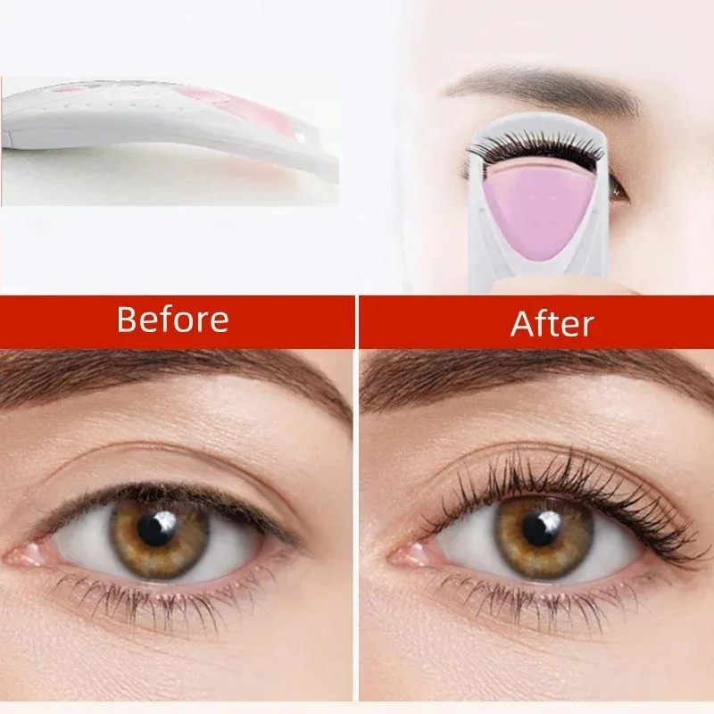 1PC Electric Eyelash Curler สีชมพูยาวนานและแบบพกพา Shaping Curling Eyelash CLIP ชาร์จรุ่น Fast เครื่องทําความร้อน,เครื่องมืออัตโนมัติ