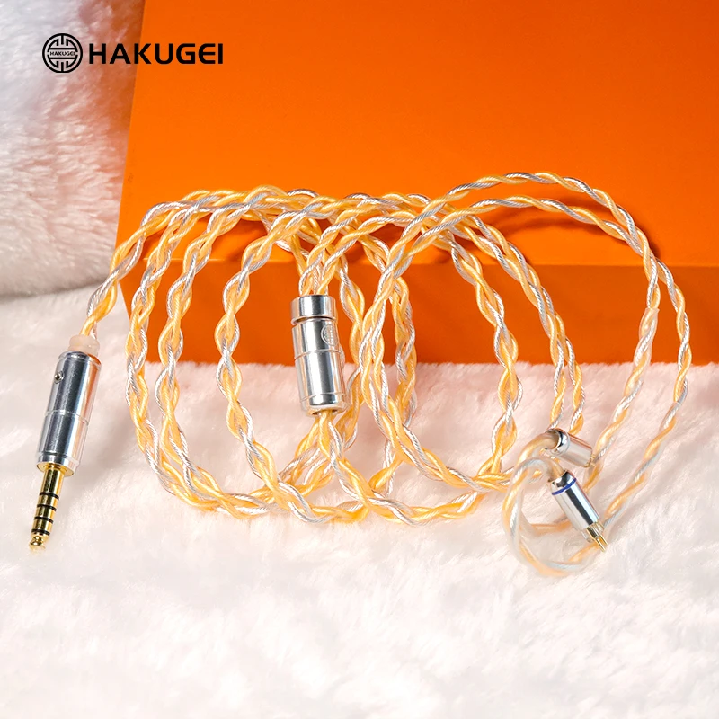 Hakugei-diyイヤホンケーブル、diy hifiケーブル、シルバーメッキ、6