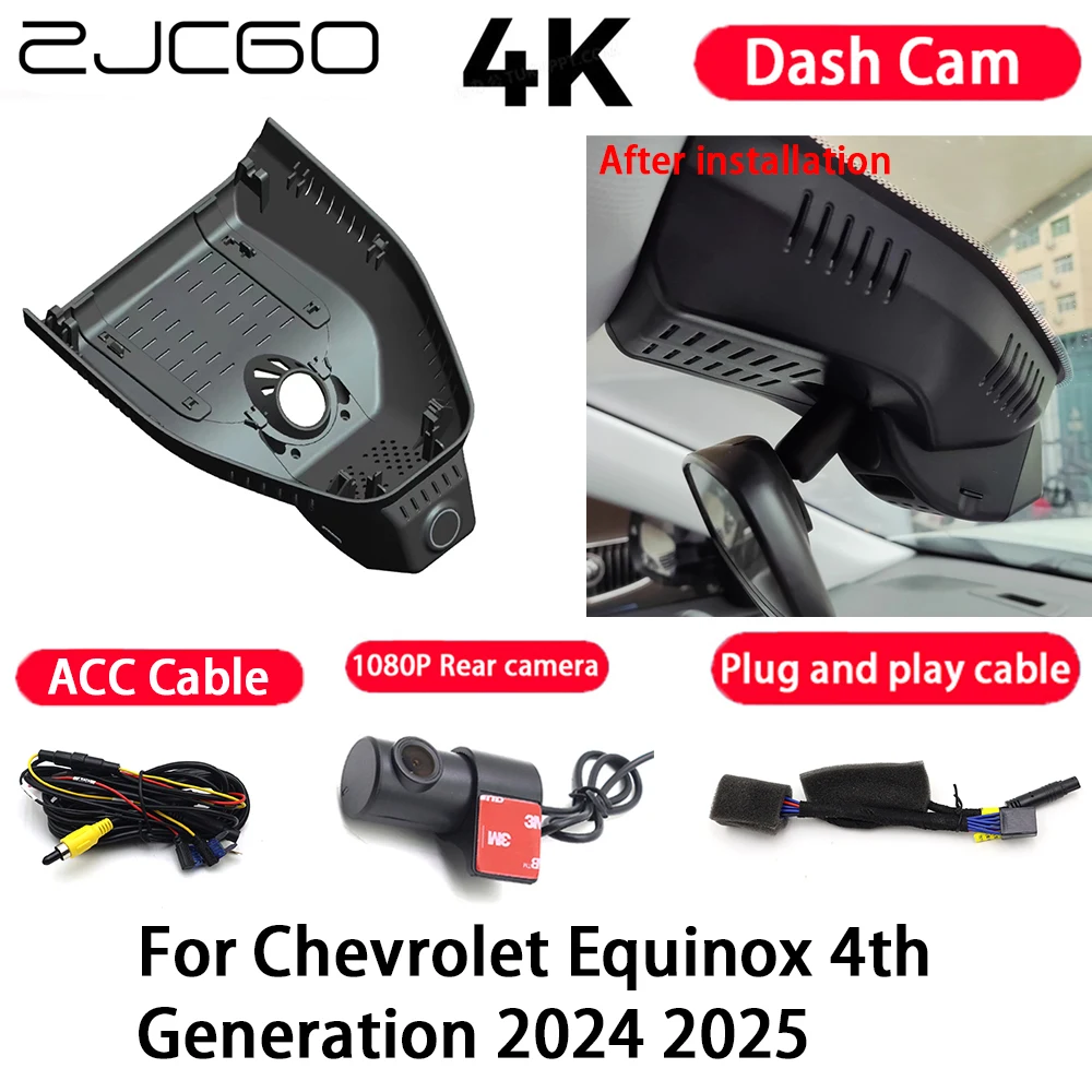 

Car Camera 4K Plug and Play Dash Cam Video Recorder Night Vision for Chevrolet Equinox 4th Generation 2024 2025