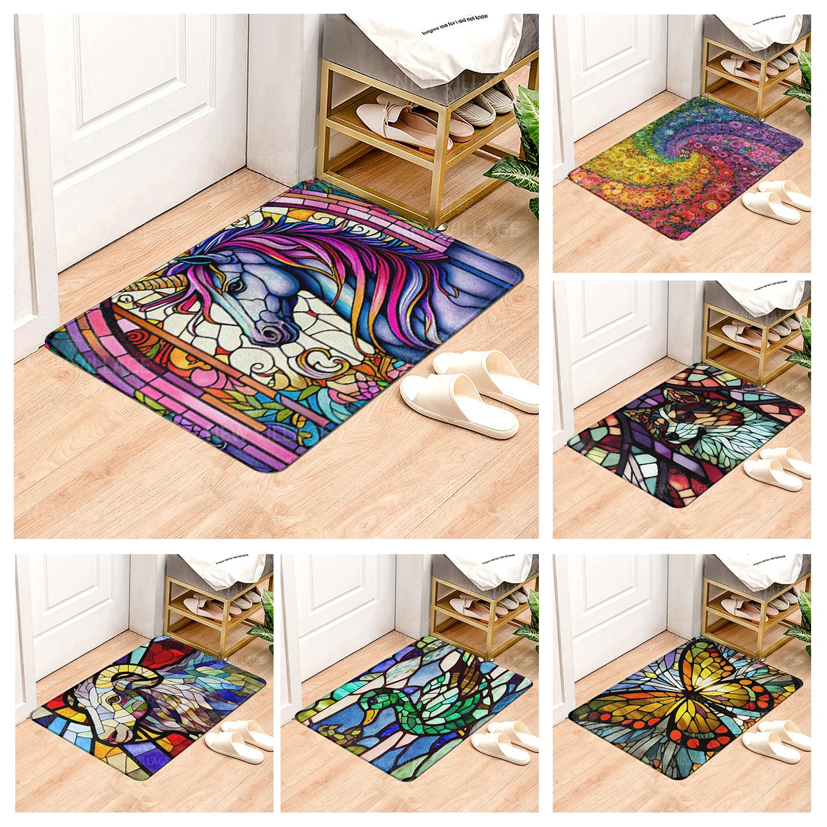 House entrance carpet Home Colorful animals doormat  Room Bath mat Foot mat bathroom non-slip mat Kitchen water absorption mat