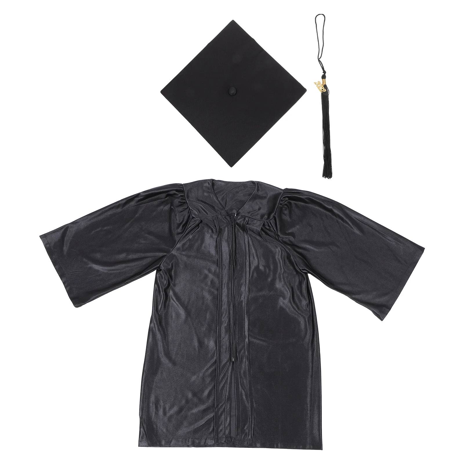 

Graduation Gown Kids Doctor Hat Universal Preschool Celebration Formal Outfit Photo Shoot Party Accessory Bright Color Fashion
