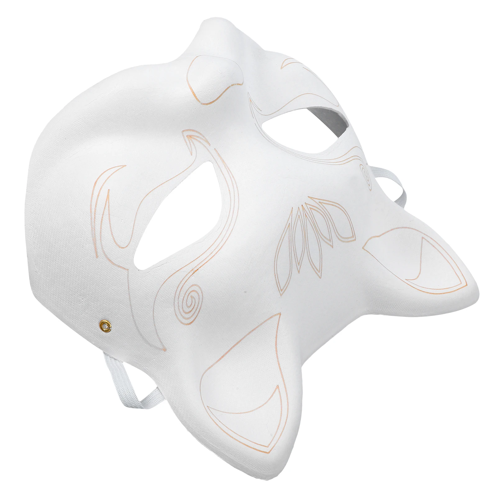 

Cat Face Mask Cosplay Animal Masks to Decorate Masquerade Pulp Blank White For Party Miss