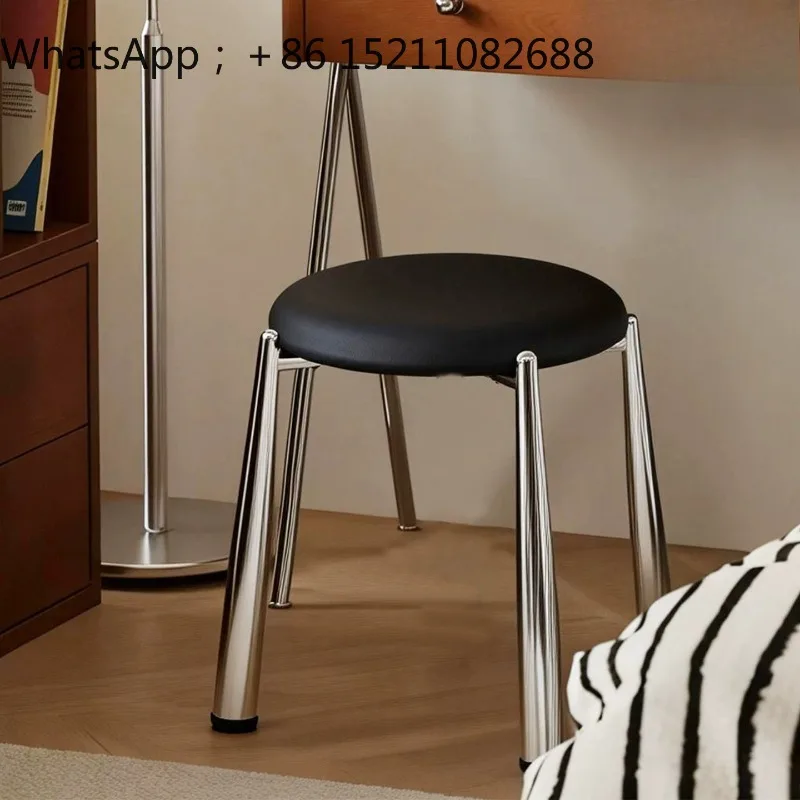 SCY light luxury high sense stacking soft bag stool hospitality spare stool household guest stool