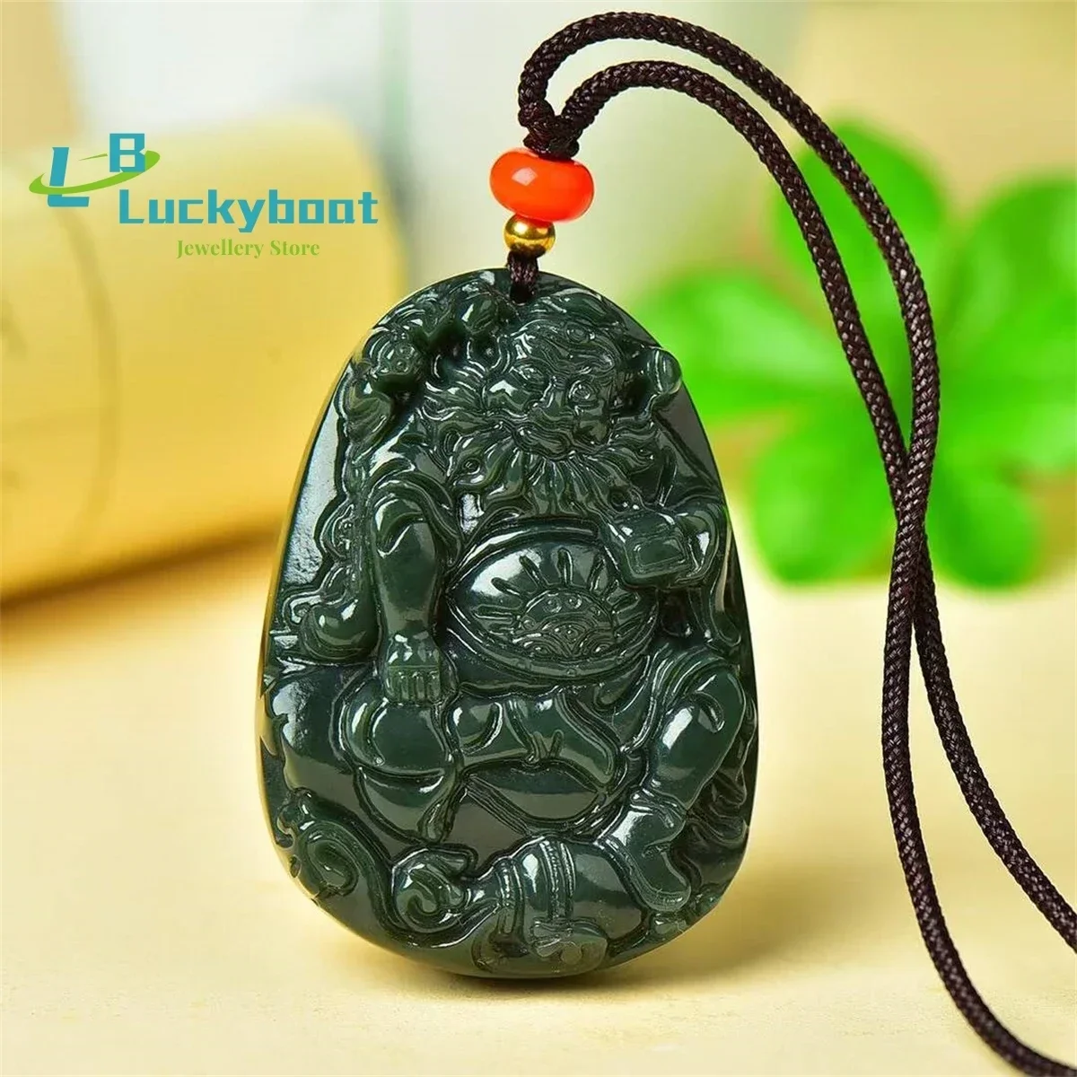 Natural Hotan Jade Zhong Kui Pendant Simple and Generous Personality Exquisite Fashion Versatile for Men and Women
