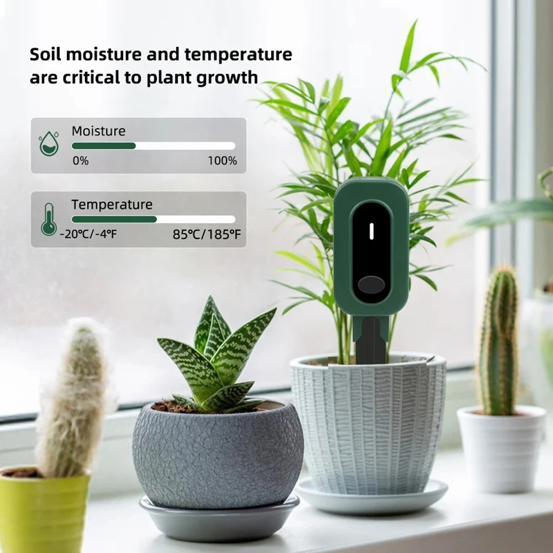 Zigbee Smart Soil Moisture Meter Tuya App Control Soil Tester Temperature Humidity Sensor For Gardens Potted