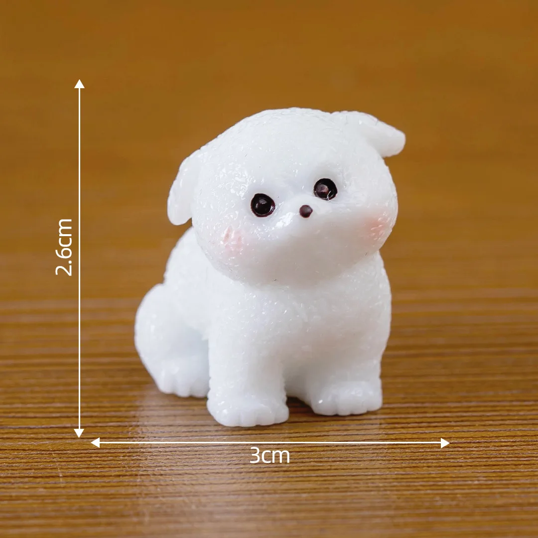 Figurines Miniatures Cute Dog Puppy Micro Landscape Ornaments For Home Decoration Items Room Decor Desk Accessories Gifts