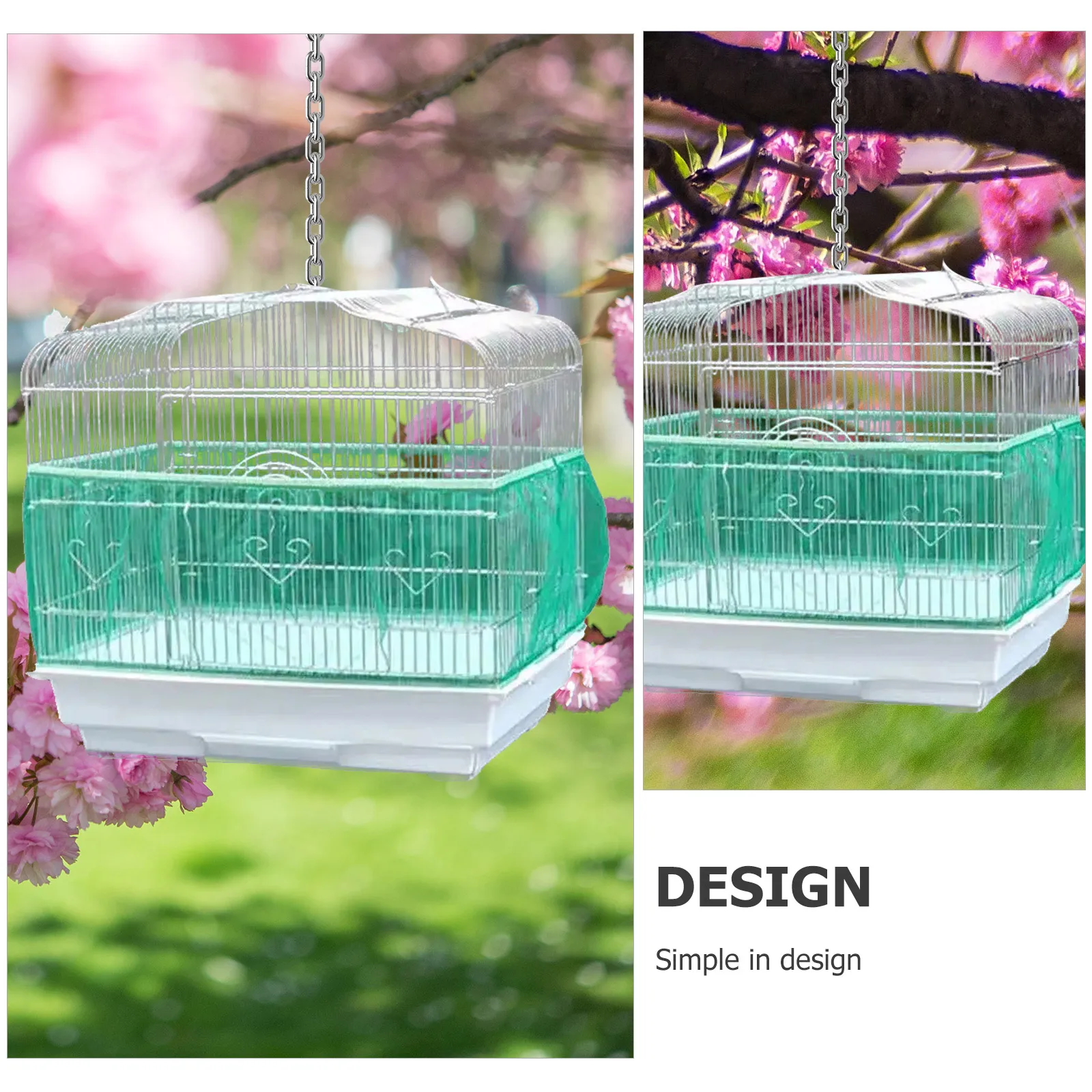 

2pcs Dust-proof Bird Cage Cover Elastic Mesh Skirts for Parakeets Cage Pet Supply Gifts Prevention