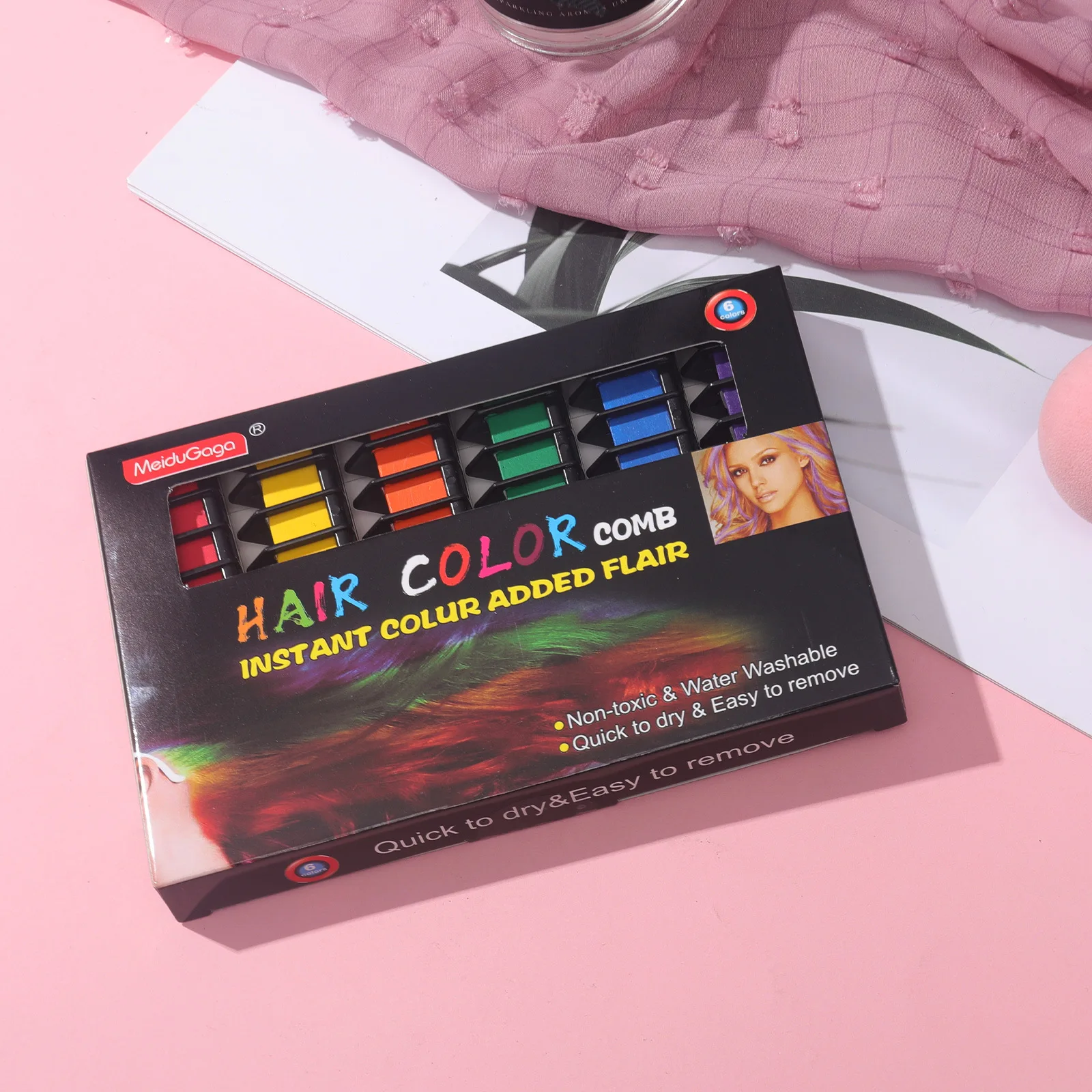 Disposable hair dye comb Single hair dye comb Party hair dye painted comb Fluorescent
