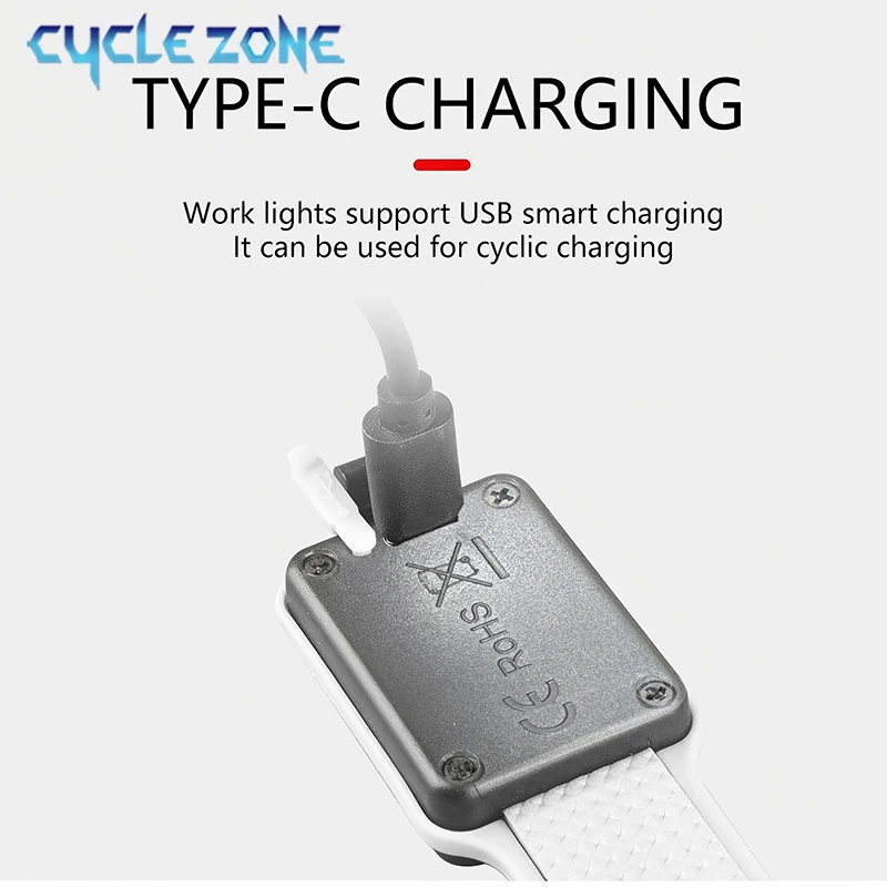 COB ليلة تشغيل شارة LED ضوء الرياضة في الهواء الطلق قابلة للشحن أضواء وامضة حزام آمن الذراع الساق تحذير معصمه ركوب الدراجات الخفيفة