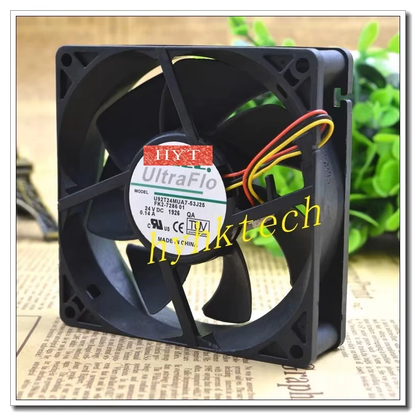 U92T24MUA7-53J25   24V 0.14A  three-wire inverter cooling fan，100% original and tested working