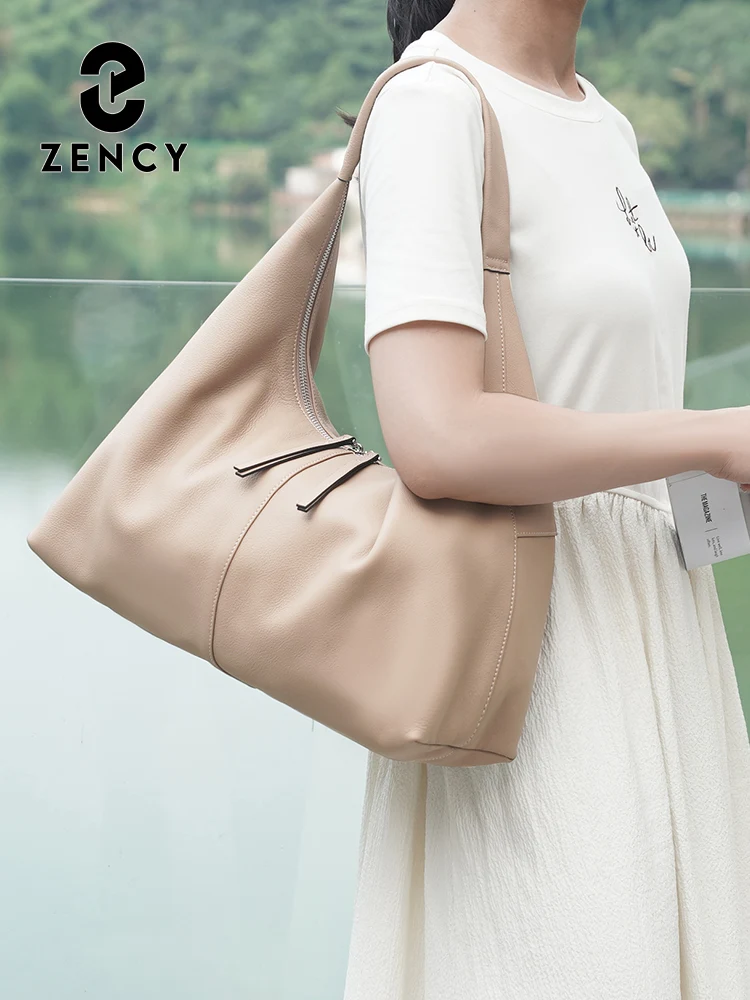 

Zency Women's Genuine Leather Hobo Bag Designer Tote Large Shoulder Bag