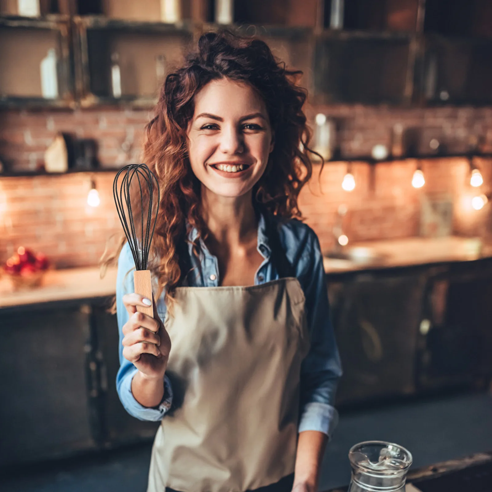 

4pcs Silicone Egg Beater Non Stick Beech Wood H Mixing Tool Baking Whisk Household Stirrer Food Mixer Dough Paste