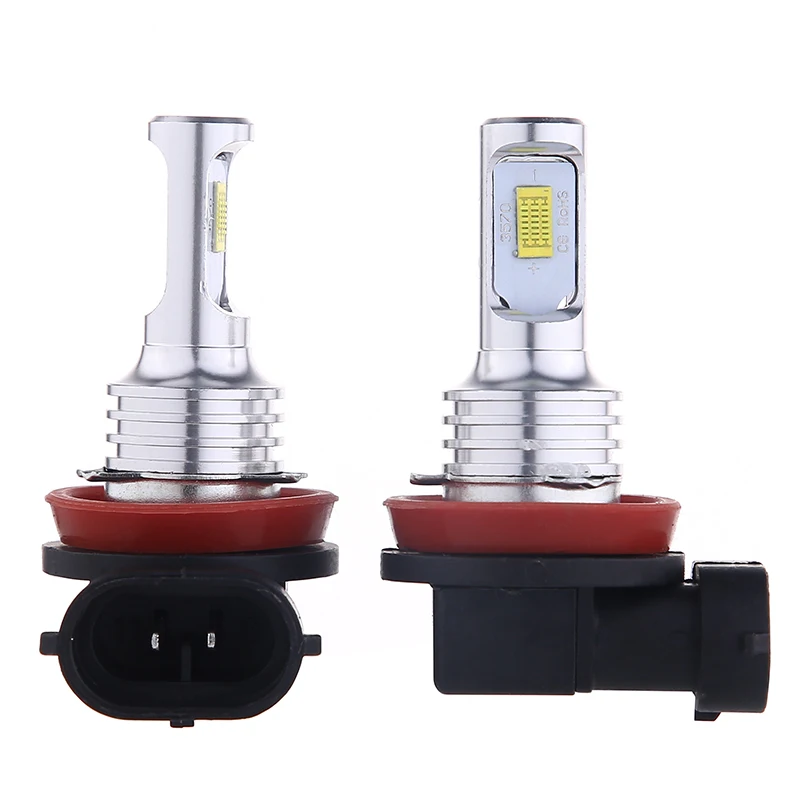 Bombilla LED antiniebla para conducción de coche, lámpara de 2 piezas H8 H11 HB4 9006 HB3 9005, CSP, luz blanca, amarilla, azul, verde, 12V y 24V