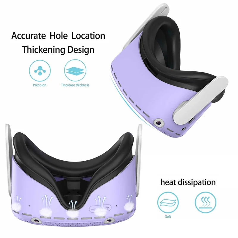 For Oculus Quest2 VR Host Protective Cover Non-Slip Silicone Protective Cover VR Glasses Head Cover