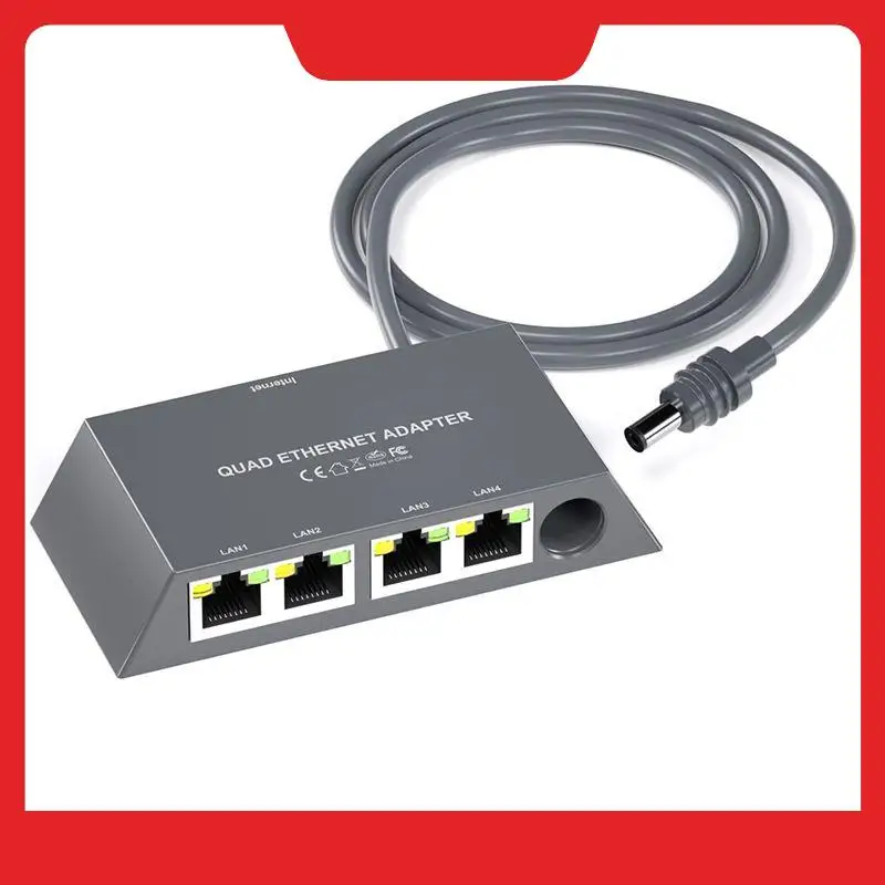 4-Port Gigabit RJ45 Ethernet Adapter for Starlink Mini - Upgraded LAN Splitter for Satellite Dish, Plug & Play