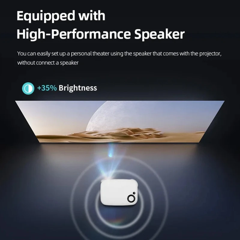 جهاز عرض صغير محمول للمسرح ، جهاز عرض فيديو ليد ثلاثي الأبعاد ، جهاز عرض للألعاب ، 4K ، عبر P منفذ التلفزيون الذكي ، صندوق ، قابس لنا ، متين