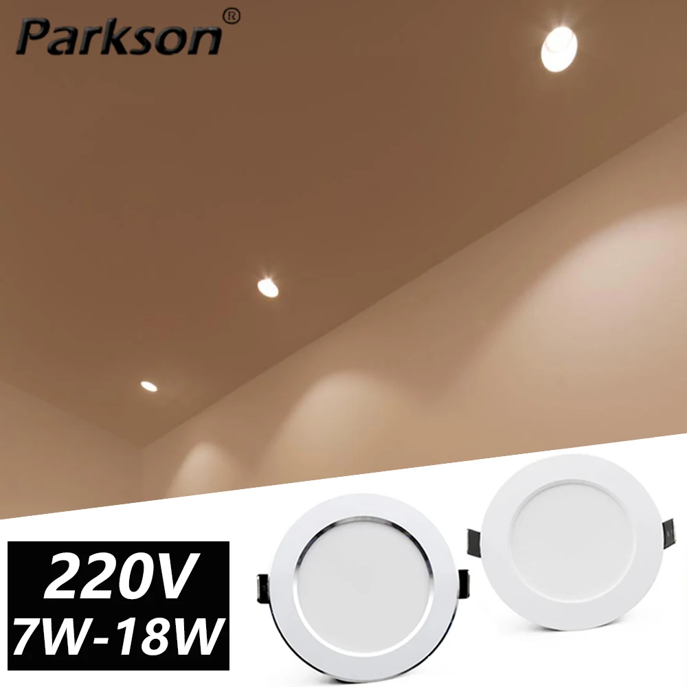 

LED Downlight AC220V Recessed Round Ceiling Lamps Bedroom Kitchen Indoor Living Room For Home Decoration Lighting LED Spot Light