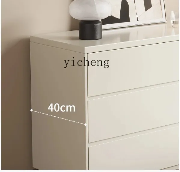 

LX Cream Style Small Apartment Bedroom Chest of Drawers Dressing Table Solid Wood Storage
