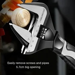 Large Opening Spanner Universal Spanner Adjustable Wrench CR-V Steel Mechanical Workshop Hand Repair Tools Car Bicycle Wrench