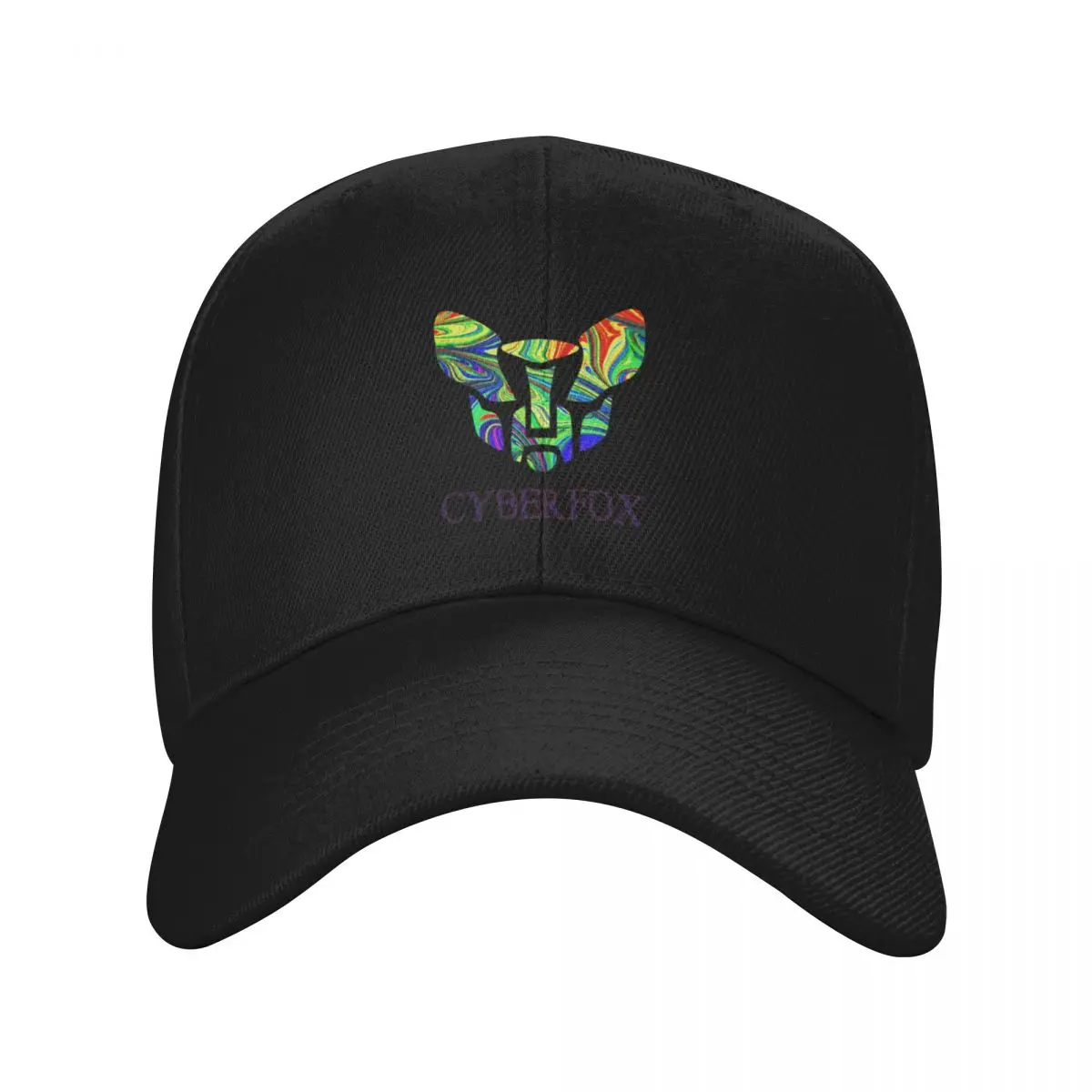 Fashion CyberFox - The Cyber Fox In Psychedelic Colors With Raised Ears baseball cap Street Cool Sun Hats