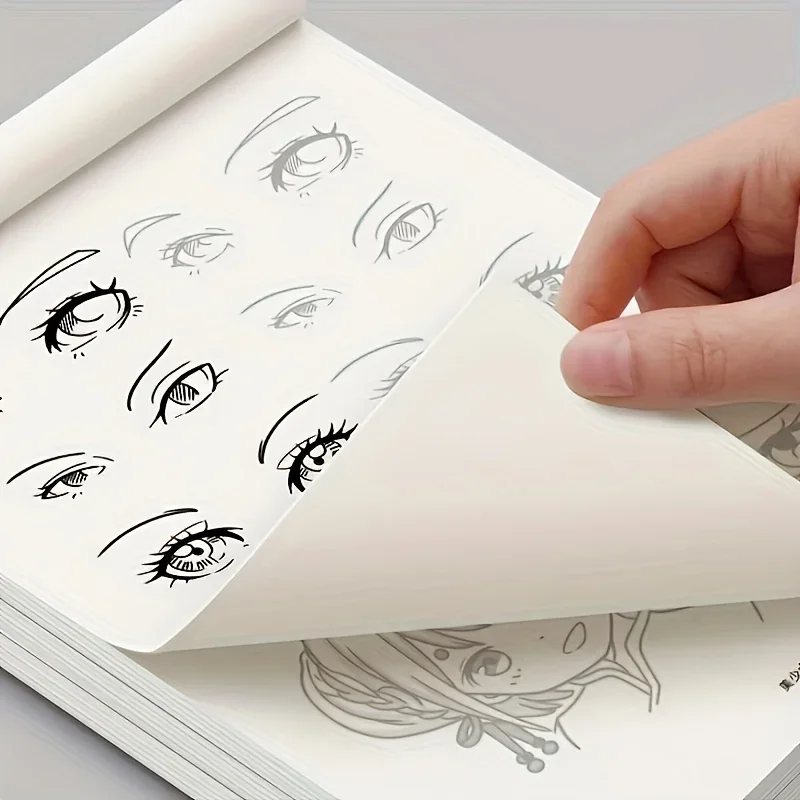 كتاب رسم فني بخط شخصيات الرسوم المتحركة، كتاب ممارسة رسم يدوي سهل للمبتدئين - 48 صفحة أنماط مخططة بسيطة #5