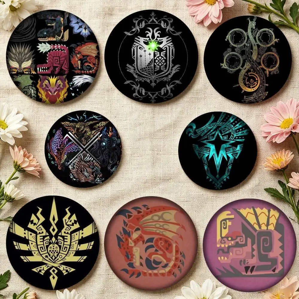 Game M-Monster-Hunter 25 32 44 58 75mm Badges Personalized Round Brooches Pins Accessory Gift
