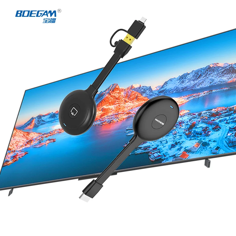 

One-Click Wireless Presentation System XS1 Receiver + DX2S Transmitter 1080P, Dual-Band WiFi, Plug & Play