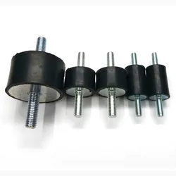 1pcs Type VV Rubber Mount Anti Vibration M3 M4 M5 M6 Double Male Thread Silentblock Isolator Damper Dia 8mm-30mm