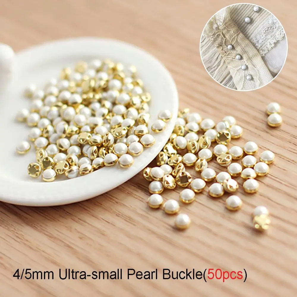 50pcs Handmade  Accessories Craft  DIY Doll Clothes Pullip Clothing Sewing  Mini Pearl Buttons  Bjd Blythe