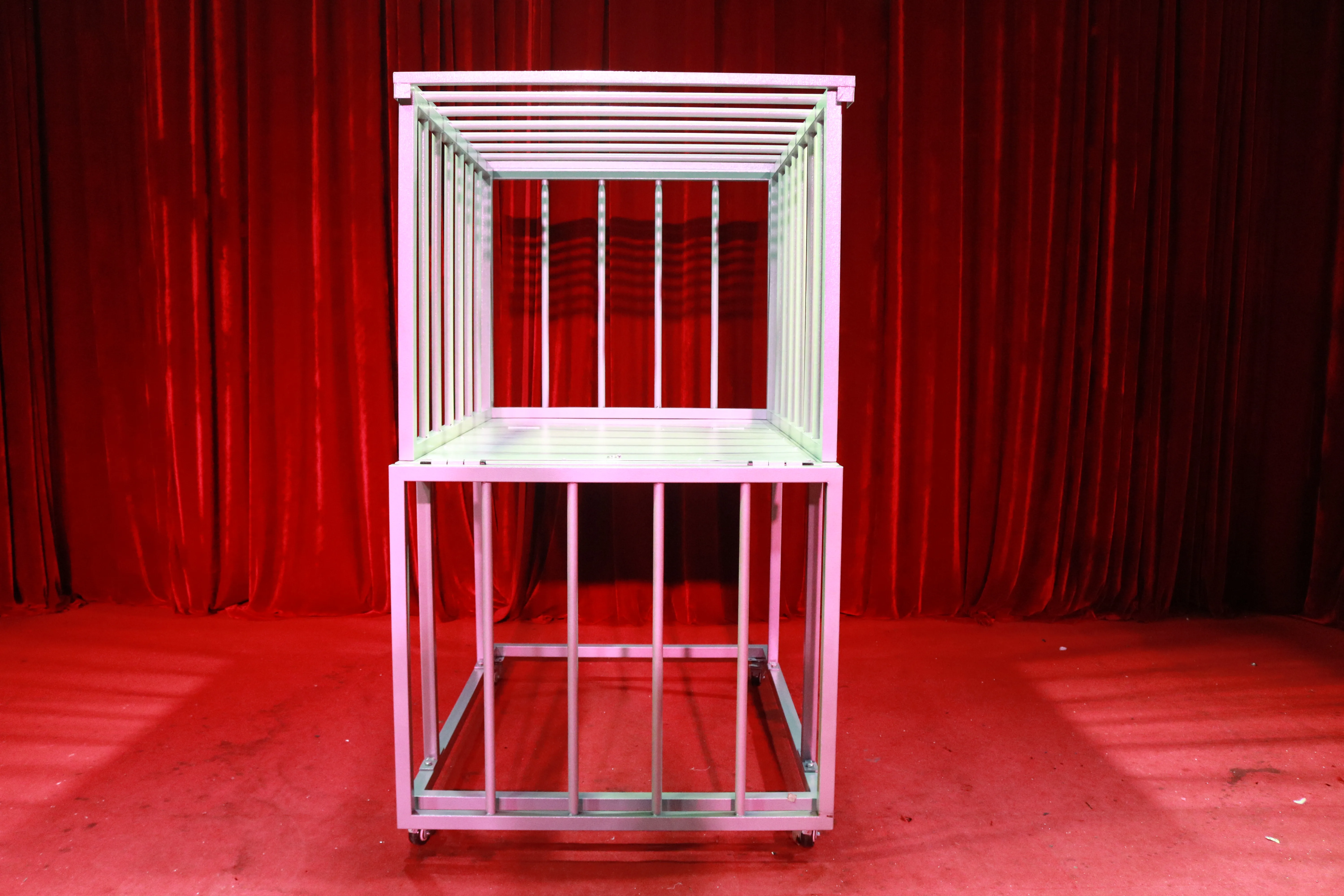 Professional Stage Performance Illusion equipment fire cage Magic Tricks for sale