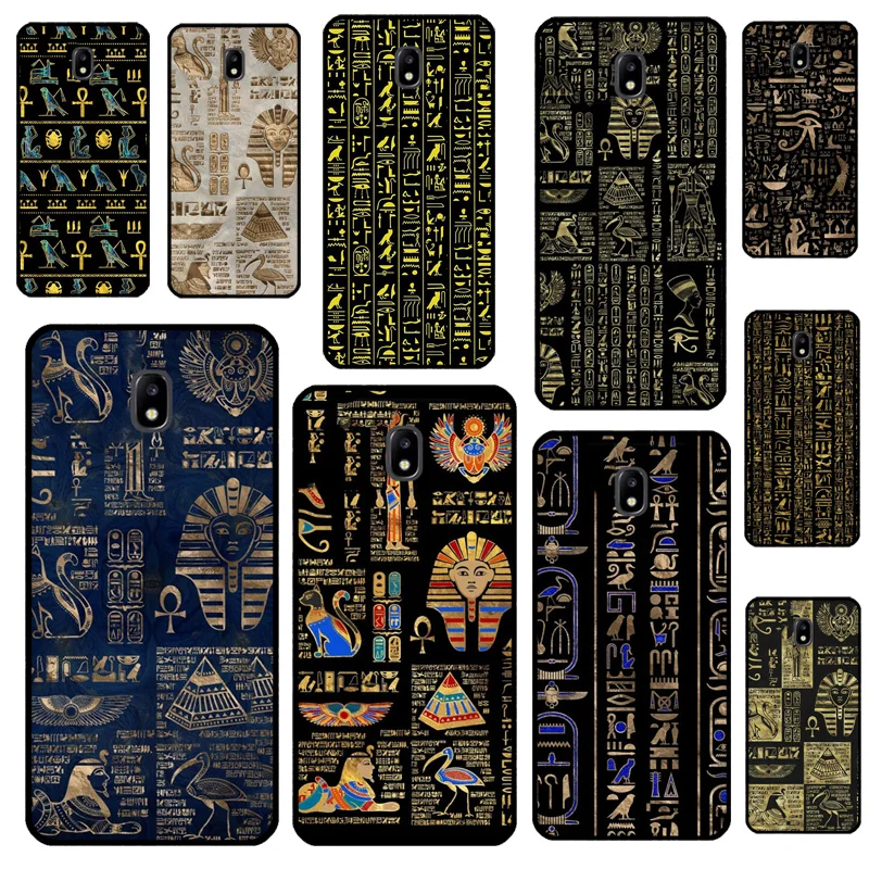 Ancient Egyptian Hieroglyphic For Samsung Galaxy J8 A7 A9 2018 J1 J3 J5 J7 2016 A3 A5 2017 A6 A8 J4 J6 Plus Phone Case