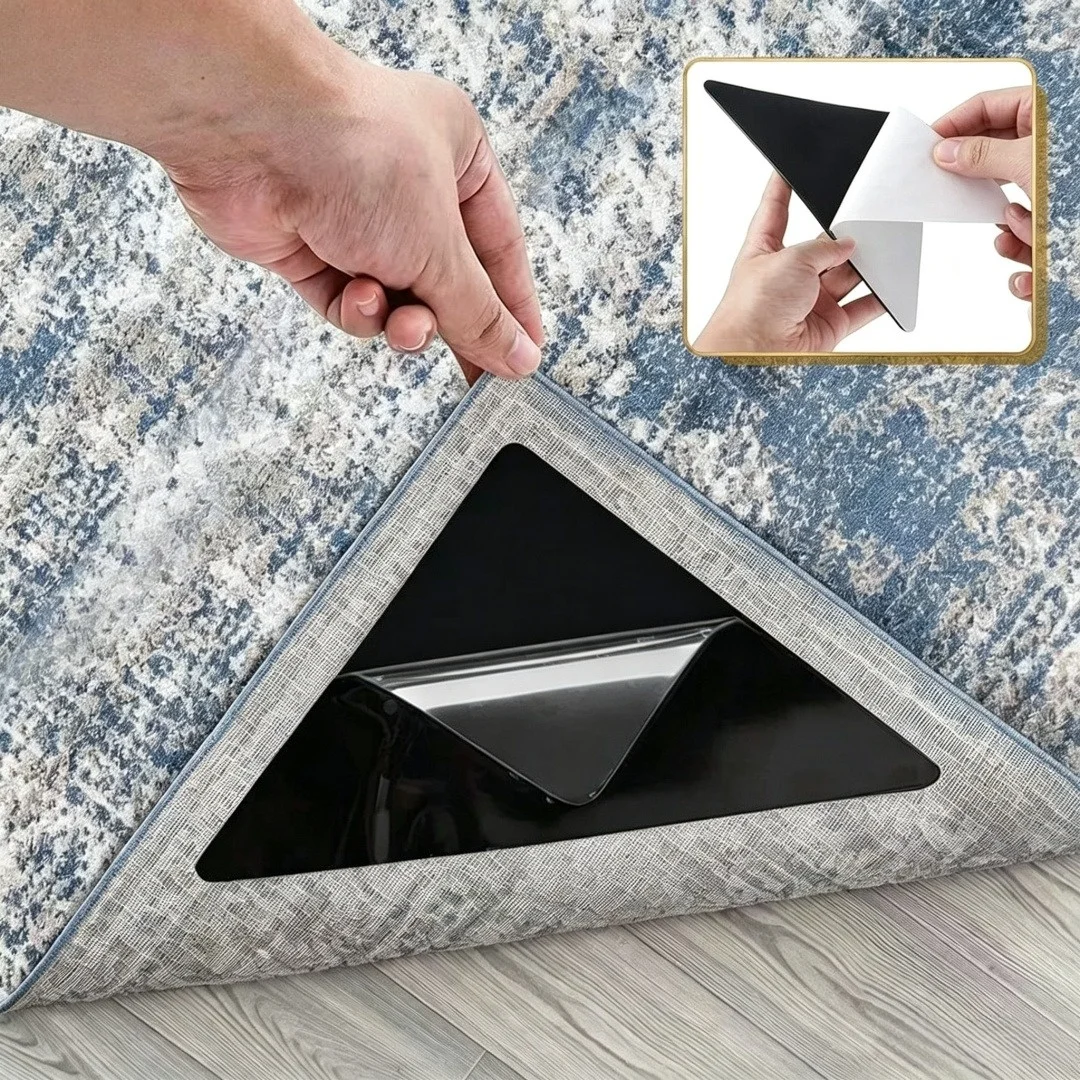 Anti slip carpet tape，strong adhesive carpet clip，anti slip carpet tape，reusable，washable without residue，keeping the carpet fla
