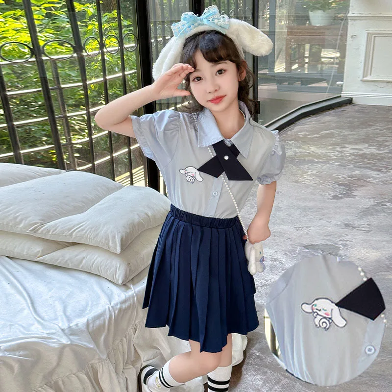 

Kawaii Sanrios аниме Cinnamoroll Детская фотография милое летнее свободное повседневное удобное короткое платье подарок для девочки