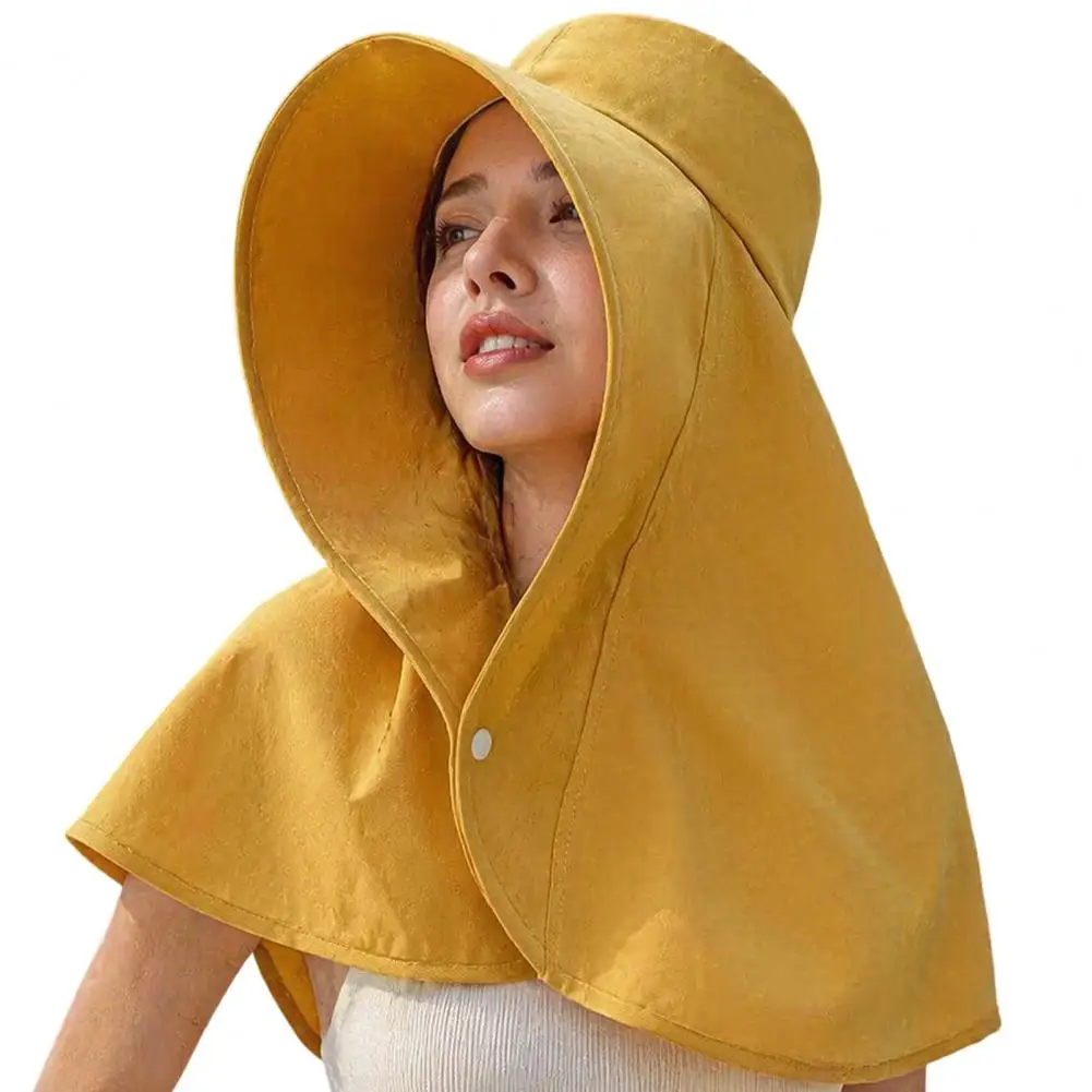 Women Sun Hat with Shawl Wide Brim Fishing Hat with Neck Flap UV Protection Summer Hat for Beach Hiking Fishing