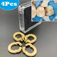 Dental Resin Clamping Ring Separator 4Pcs Autoclavable Sectional Matrix Holder Metal Contoured Fixed Restorations Filling