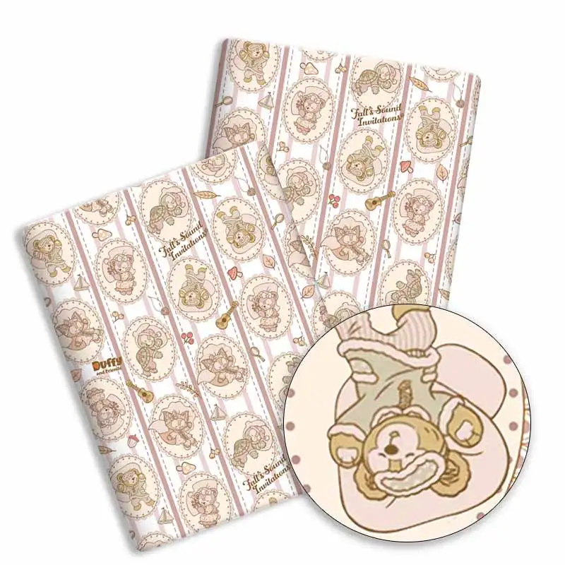 Disney fabric 140x50CM Cartoon cotton fabric Patchwork Tissue Kid Home Textile Sewing Doll Dress Curtain Polyester cotton Fabric image 2