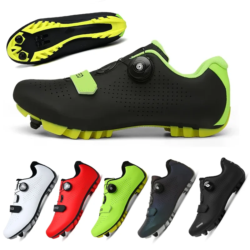 Fashion mountain bike shoes 36-47 size couple speed racing sneakers Competitive cycling shoes