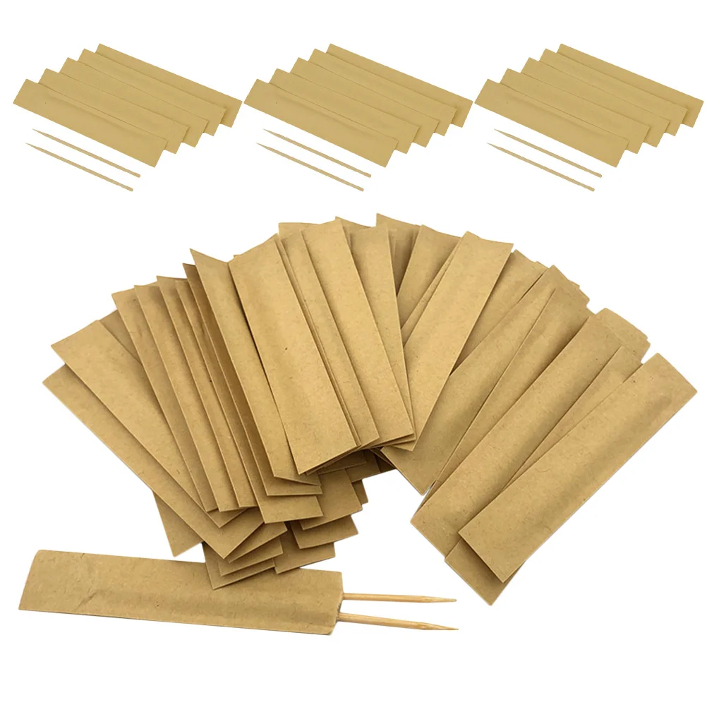 

Bamboo Toothpicks Round Design Multi Function Fruit Picks Party Accessories Safe Practical Tooth Picks Toothpicks