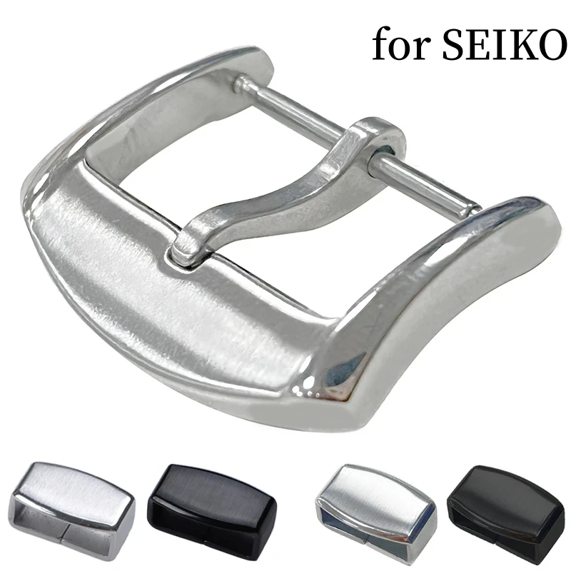 For Seiko Watch Band Keeper 18mm 20mm 316L Stainless Steel Buckle Ring Metal Loop Holder Silver Black Pin Clasp Watch Acessories