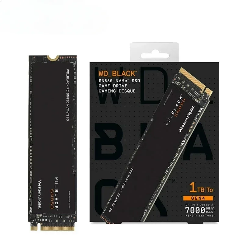 لـ WD_BLACK SN850 1 تيرا بايت NVMe محرك الحالة الصلبة المدمج PCIe 4.0 Gen4 500GB SSD، ما يصل إلى 7000 ميجابايت/ثانية M.2 2280 لـ PS5 2 تيرا بايت