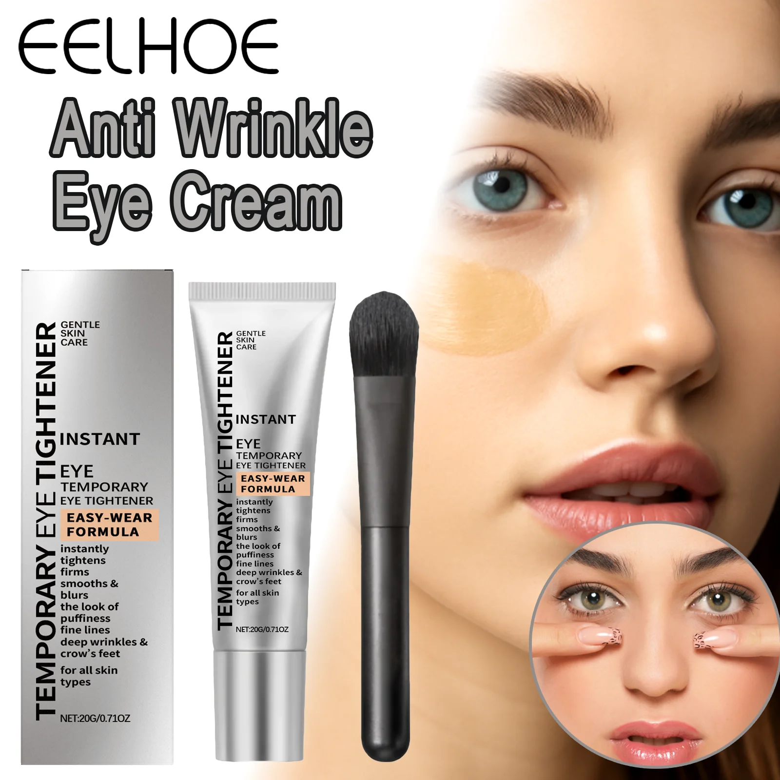 Anti Wrinkle Eye Cream Dark Circle Puffiness Reduction Moisturizing Eye Treatment Hydrating Under Eye Cream for Fine Lines
