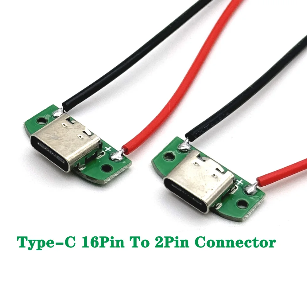 

TYPE-C USB 16Pin To 2Pin DIP Adapter Female Connector B Type PCB Converter Breadboard USB Board Mother Seat With Wire