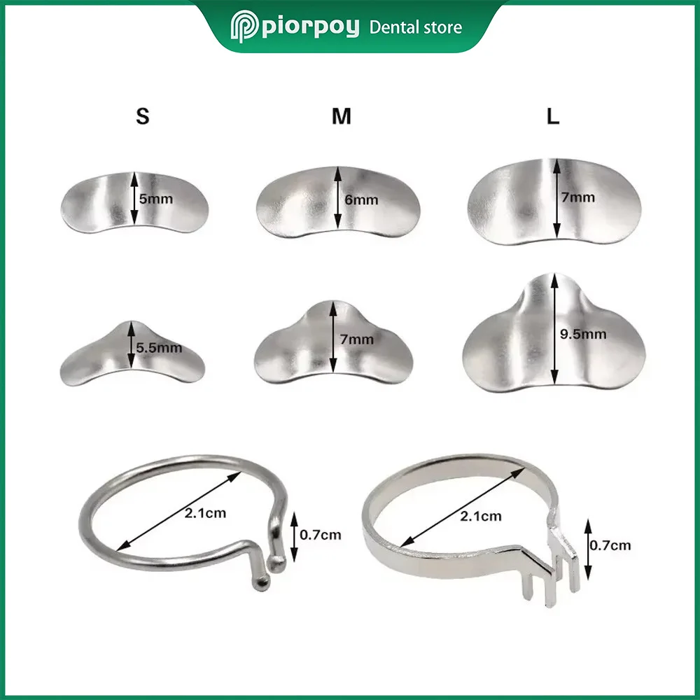 

PIORPOY 100pcs/Box Dental Sectional Matrix Band Resin Clamping/Seperating Ring Dentist Tools Dental Sectional Matrix System
