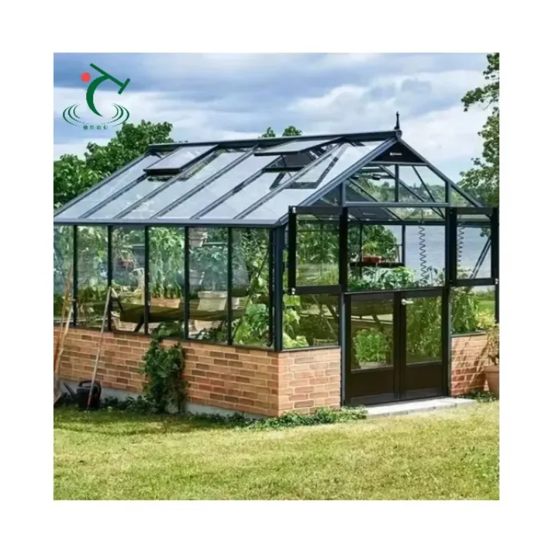 

Easy-to-assemble waterproof polycarbonate aluminum frame garden walk-in greenhouse