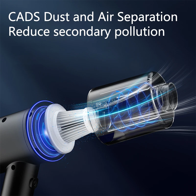 Ручной беспроводной пылесос A5 Super Suction для автомобиля, дома, кровати, ковра, чистое звездное небо, черный