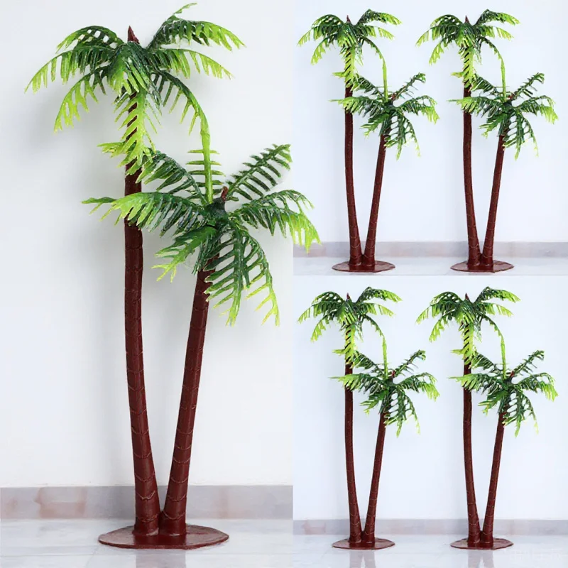 

5Pcs Plastic Coconut Palm Tree Aquarium Plants Decor Fish Tank Accessories Artificial Tropical Aquarium Plants