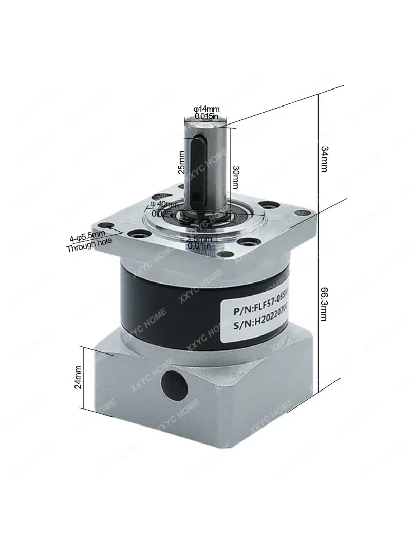 Planetary Reducer FLF57 Suitable for Nema 23 Gear Ratio 4 / 5 / 10 / 20 / 25 / 50 Max 25N.m  For Nema23 57 Stepper Motor